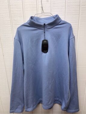 Greg Norman NWT Men’s XL Quarter Zip Sweatshirt Light Blue New With Tags Golf